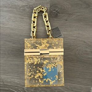 Gold Chain Clear Bag